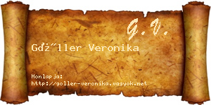Göller Veronika névjegykártya